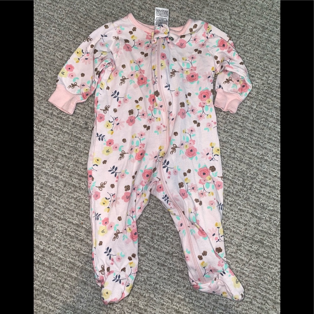 Gerber flower Footie pajamas